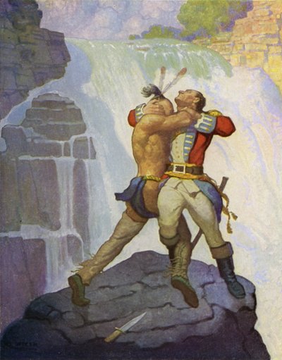 Ilustración para El último de los mohicanos de Newell Convers Wyeth